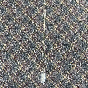 Preloved Elegant Sterling Silver Necklace with Oval Pendant